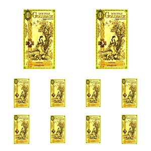 LOT 10 X 1 UTAH GOLDBACK AURUM 24KT GOLD FOIL NOTE BU 1/1000TH OZ .999 FINE GOLD