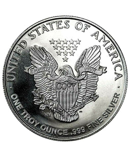 1 TROY OZ .999 FINE SILVER WALKING LIBERTY ROUND BU