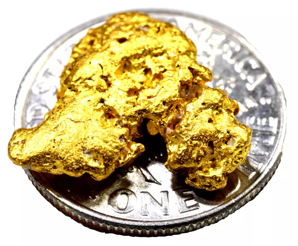 3.338 GRAMS AUSTRALIAN NATURAL PURE GOLD NUGGET GENUINE HIGH PURITY (#AU304)