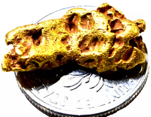 3.942 GRAMS AUSTRALIAN NATURAL PURE GOLD NUGGET GENUINE HIGH PURITY (#AU900)