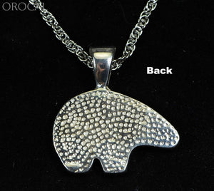 Gold Nugget Pendant Bear - Sterling Silver Pbr1Xlnss- Hand Made Orocal Jewelry