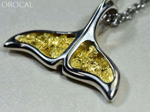 Gold Nugget Pendant Whales Tail - Sterling Silver Special Pajwt301Nss Hand Made Jewelry Specials