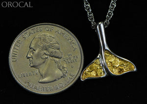 Gold Nugget Pendant Whales Tail - Sterling Silver Special Pdlwt113Nss Hand Made Jewelry Specials