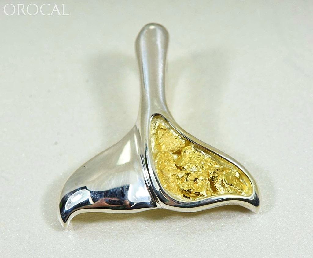 Gold Nugget Pendant Whales Tail - Sterling Silver Special Pdlwt13Nssx Hand Made Jewelry Specials