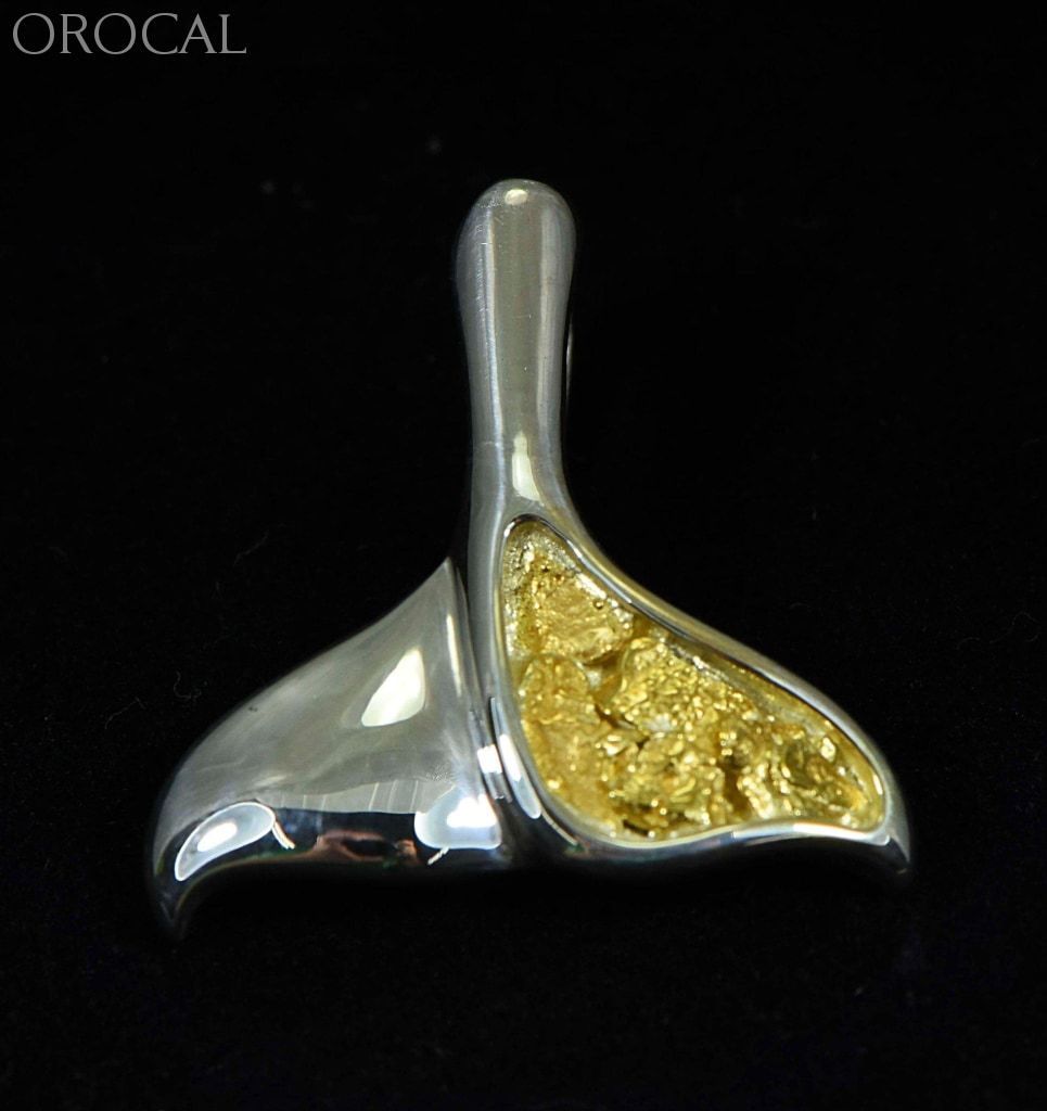 Gold Nugget Pendant Whales Tail - Sterling Silver Special Pdlwt13Nssx Hand Made Jewelry Specials