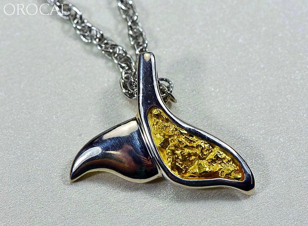 Gold Nugget Pendant Whales Tail - Sterling Silver Special Pwt37Snss Hand Made Jewelry Specials