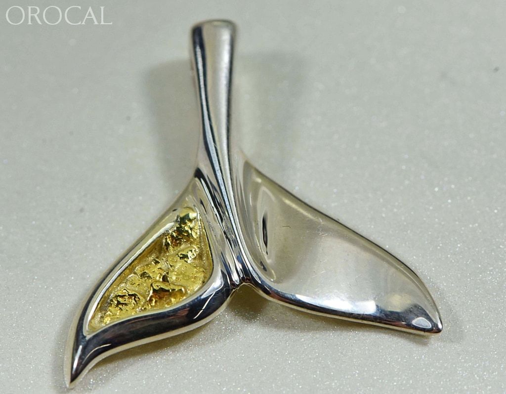 Gold Nugget Pendant Whales Tail - Sterling Silver Special Pwt43Lnss Hand Made Jewelry Specials