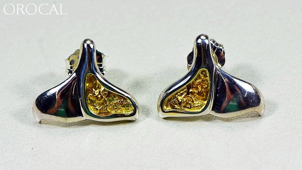 Gold Nugget Whales Tail Earrings - Sterling Silver Special Edlwt12Nss Hand Made Jewelry Specials