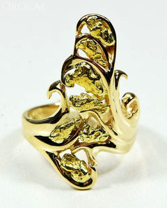 Gold Nugget Womens Ring Orocal Rl469 Genuine Hand Crafted Jewelry - 14K Casting