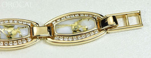 Gold Quartz Bracelet "Orocal" BDLOV6MMD210Q  Genuine Hand Crafted Jewelry - 14K Gold Casting