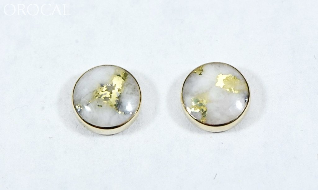 Gold Quartz Earrings Orocal Ebz6Mmq Genuine Hand Crafted Jewelry - 14K Yellow Casting