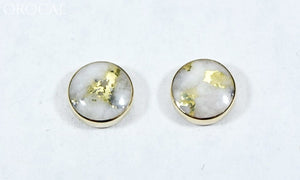 Gold Quartz Earrings Orocal Ebz6Mmq Genuine Hand Crafted Jewelry - 14K Yellow Casting