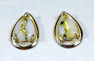 Gold Quartz Earrings Orocal En442Q Genuine Hand Crafted Jewelry - 14K Casting