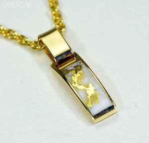 Gold Quartz Pendant Orocal Pb5.5Mmqxq Genuine Hand Crafted Jewelry - 14K Yellow Casting