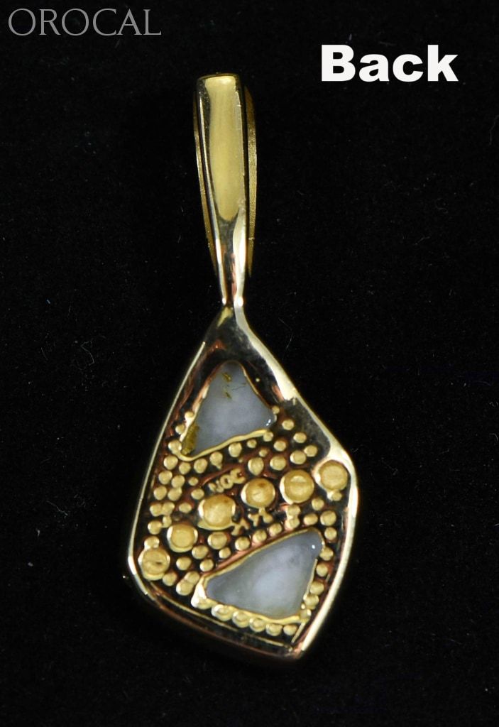 Gold Quartz Pendant Orocal Pn1071Dq Genuine Hand Crafted Jewelry - 14K Yellow Casting