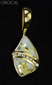 Gold Quartz Pendant Orocal Pn1071Dq Genuine Hand Crafted Jewelry - 14K Yellow Casting