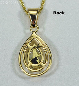 Gold Quartz Pendant Orocal Pn1076Xsq Genuine Hand Crafted Jewelry - 14K Yellow Casting