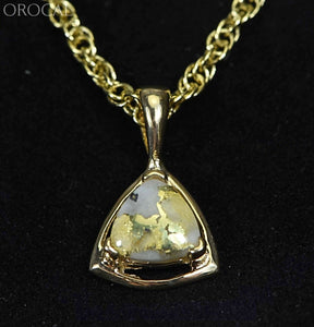 Gold Quartz Pendant Orocal Pn441Qx Genuine Hand Crafted Jewelry - 14K Yellow Casting