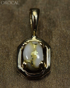 Gold Quartz Pendant Orocal Pn452Qx Genuine Hand Crafted Jewelry - 14K Yellow Casting