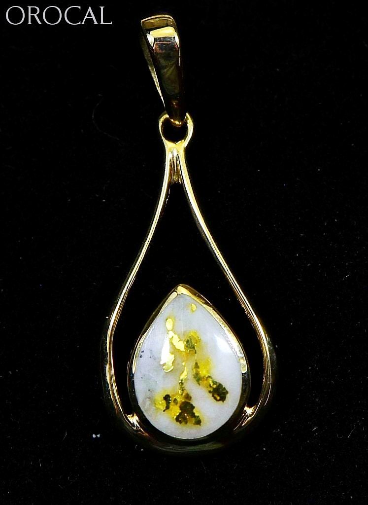 Gold Quartz Pendant Orocal Pn869Qx Genuine Hand Crafted Jewelry - 14K Yellow Casting