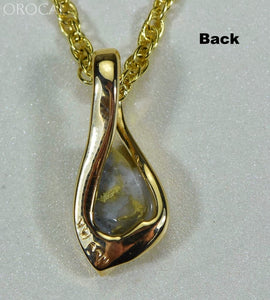 Gold Quartz Pendant Orocalpn601Qx Genuine Hand Crafted Jewelry - 14K Yellow Casting