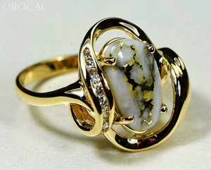 Gold Quartz Ring Orocal Rl1028Dq Genuine Hand Crafted Jewelry - 14K Casting