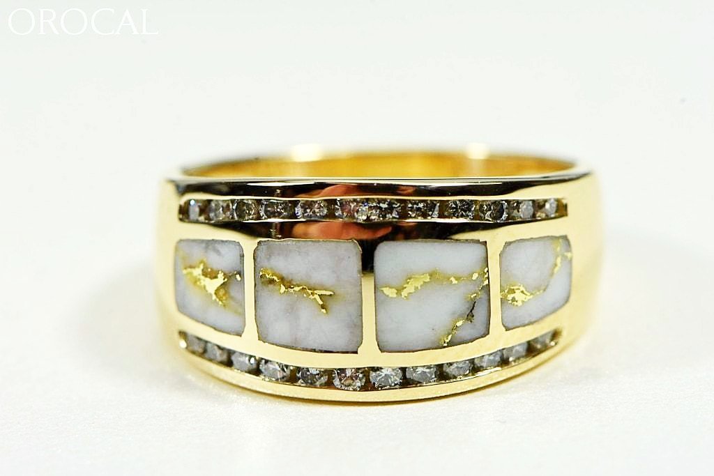 Gold Quartz Ring Orocal Rl1075Dq Genuine Hand Crafted Jewelry - 14K Casting