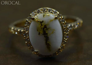 Gold Quartz Ring Orocal Rl1109Dq Genuine Hand Crafted Jewelry - 14K Casting