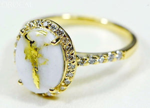 Gold Quartz Ring Orocal Rl1109Dq Genuine Hand Crafted Jewelry - 14K Casting