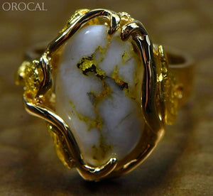 Gold Quartz Ring Orocal Rl232Lq Genuine Hand Crafted Jewelry - 14K Casting