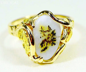 Gold Quartz Ring Orocal Rl232Q Genuine Hand Crafted Jewelry - 14K Casting