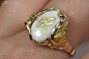 Gold Quartz Ring Orocal Rl232Q Genuine Hand Crafted Jewelry - 14K Casting