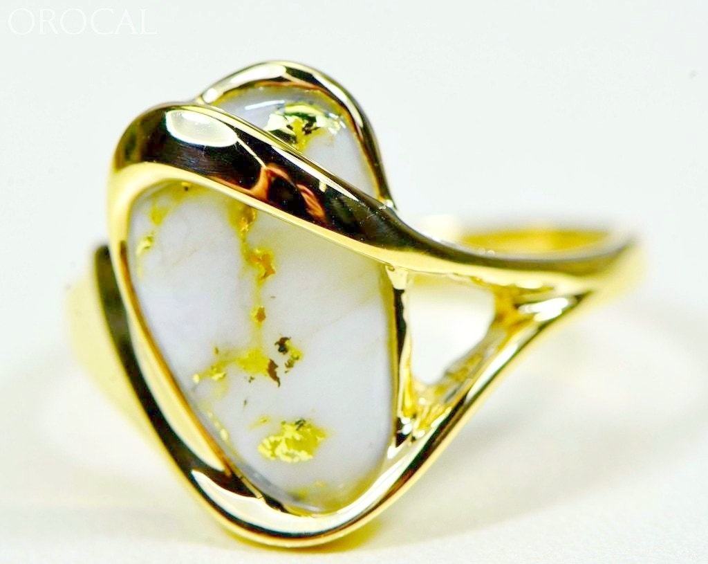 Gold Quartz Ring Orocal Rl549Q Genuine Hand Crafted Jewelry - 14K Casting