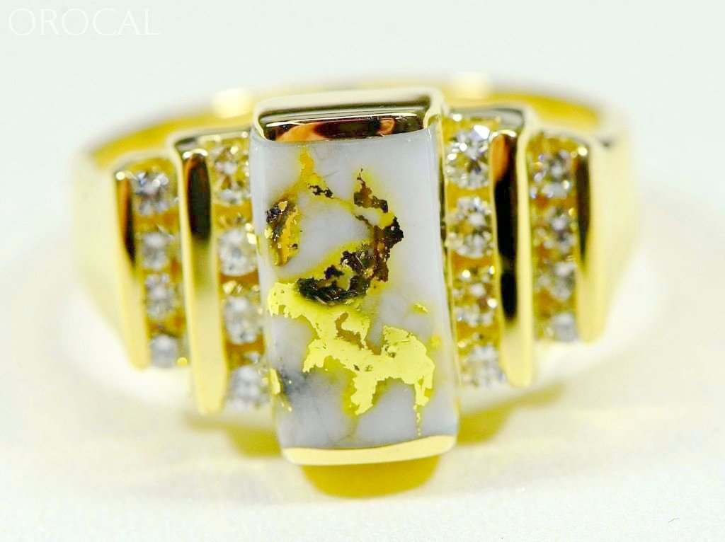 Gold Quartz Ring Orocal Rl639D48Q Genuine Hand Crafted Jewelry - 14K Casting