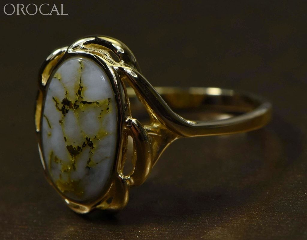 Gold Quartz Ring Orocal Rl754Q Genuine Hand Crafted Jewelry - 14K Casting