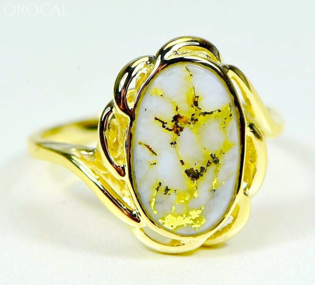 Gold Quartz Ring Orocal Rl754Q Genuine Hand Crafted Jewelry - 14K Casting