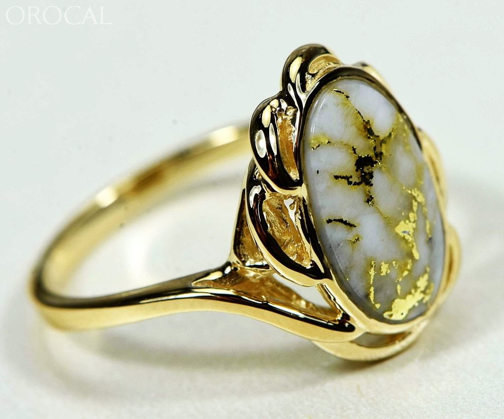 Gold Quartz Ring Orocal Rl754Q Genuine Hand Crafted Jewelry - 14K Casting