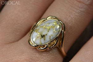 Gold Quartz Ring Orocal Rl754Q Genuine Hand Crafted Jewelry - 14K Casting