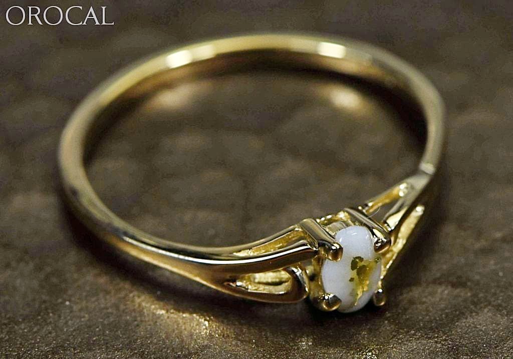 Gold Quartz Ring Orocal Rl788Q Genuine Hand Crafted Jewelry - 14K Casting