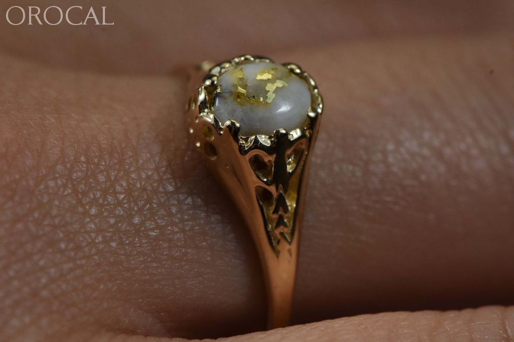 Gold Quartz Ring Orocal Rl790Q Genuine Hand Crafted Jewelry - 14K Casting