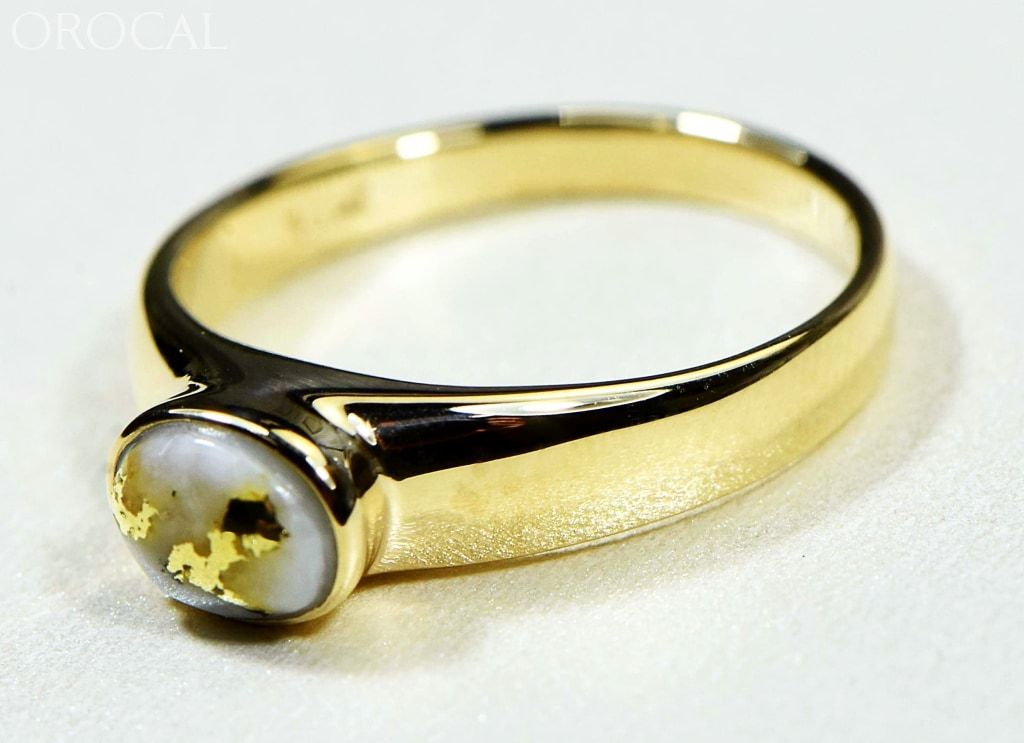 Gold Quartz Ring Orocal Rll1427Q Genuine Hand Crafted Jewelry - 14K Casting