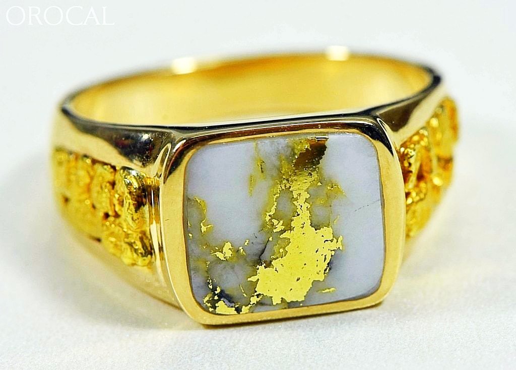 Gold Quartz Ring Orocal Rm1003Q Genuine Hand Crafted Jewelry - 14K Casting