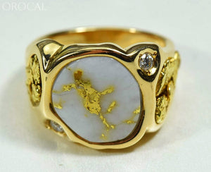 Gold Quartz Ring Orocal Rm518D20Q Genuine Hand Crafted Jewelry - 14K Casting