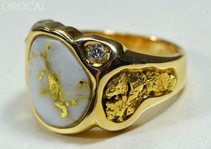 Gold Quartz Ring Orocal Rm518D20Q Genuine Hand Crafted Jewelry - 14K Casting