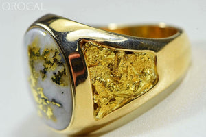Gold Quartz Ring Orocal Rm552Q Genuine Hand Crafted Jewelry - 14K Casting