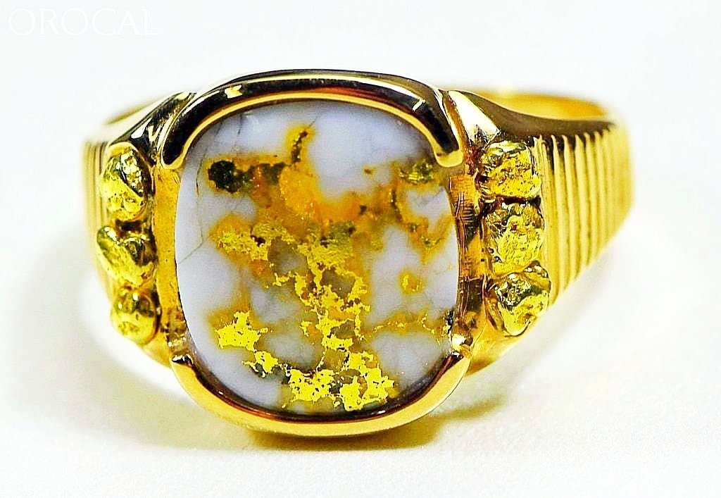 Gold Quartz Ring Orocal Rm794Nq Genuine Hand Crafted Jewelry - 14K Casting