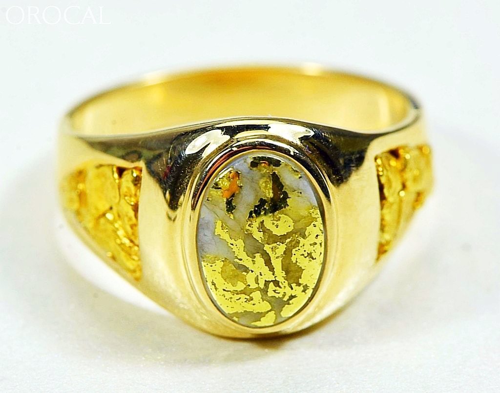 Gold Quartz Ring Orocal Rm803Q Genuine Hand Crafted Jewelry - 14K Casting