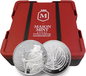 1 TROY OZ .999 FINE SILVER TRIDENT ROUND BU 500 OZ MONSTER BOX