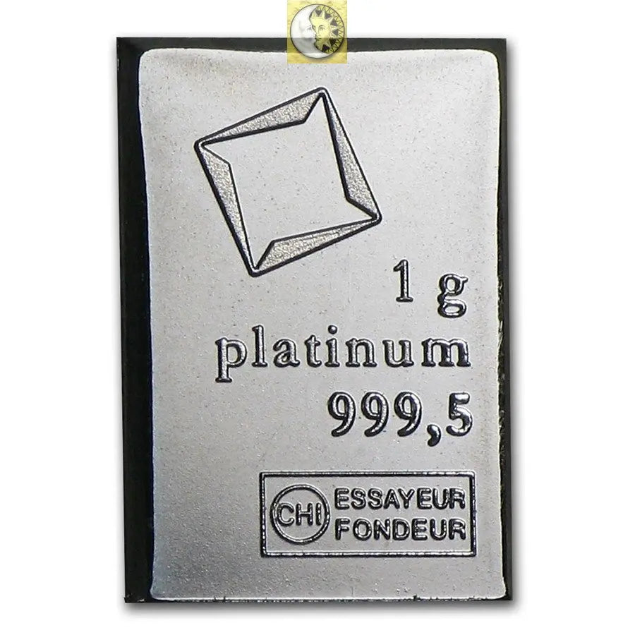 1 GRAM VALCAMBI .9995 FINE PLATINUM BULLION BAR FROM NEW SHEET OF 50 - Liquidbullion