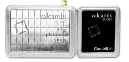 1 GRAM VALCAMBI .9995 FINE PLATINUM BULLION BAR FROM NEW SHEET OF 50 - Liquidbullion